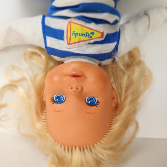 Vintage 1983 Fisher-Price My Friend Mandy Cheerleader Vinyl & Cloth Baby Doll - Picture 3 of 9